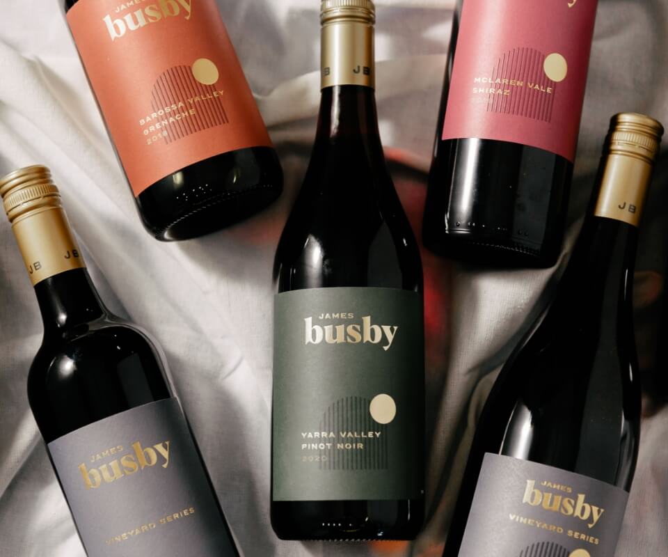 the james busby wine range